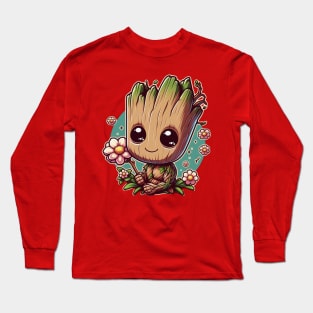 Cute romantic little Groot Long Sleeve T-Shirt